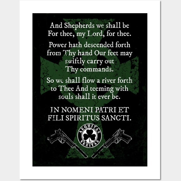 Boondock Saints prayer Wall Art by Krobilad